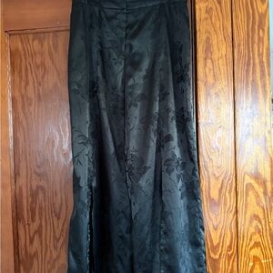 Wayf Black Floral split seam pants